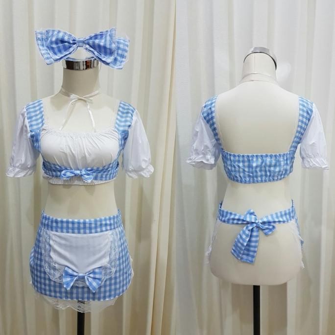 

Lingerie Seksi Kostum Maid Biru (Bct013) By Amor Collection Original