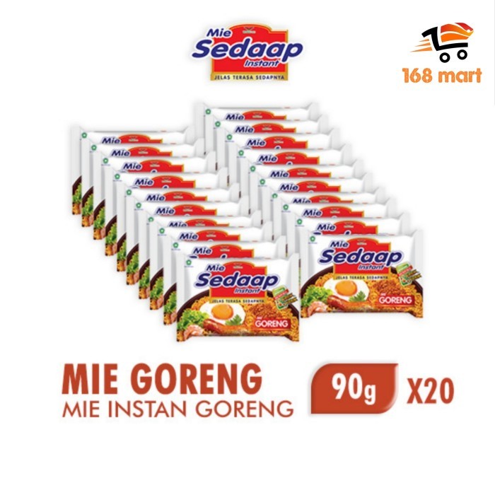 

PROMO MIE / PASTA / SEDAAP MIE INSTAN GORENG 90 gr x 20 pcs NON COD