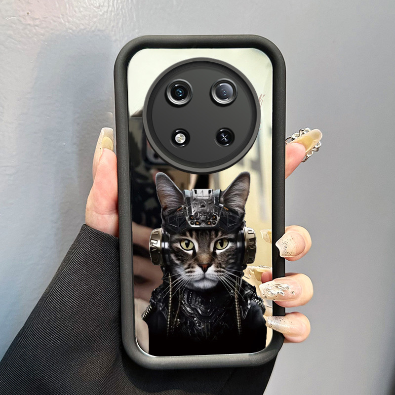 Casing Hp Untuk Itel Rs 4 P55 5G A70 Case Casing mesin Softcase kucing bunga HP Kesing cermin tangga