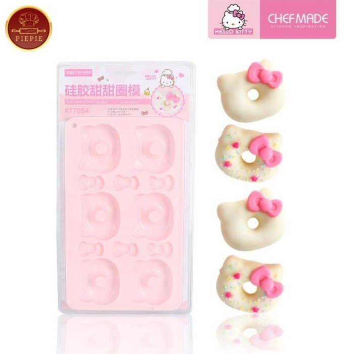 TERLARIS CETAKAN DONAT HELLO KITTY / SILICONE DONUT MOULD CHEFMADE / CETAKAN DONAT KARAKTER - KT7054