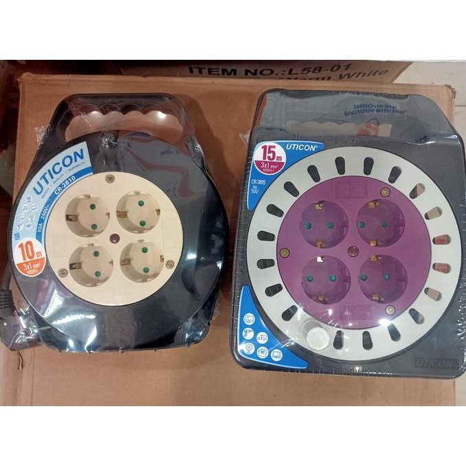 Uticon Kabel Roll Sambung 10M 15M Kabel Rol Kabel Stop Kontak 10 Meter Original Dan Terpercaya