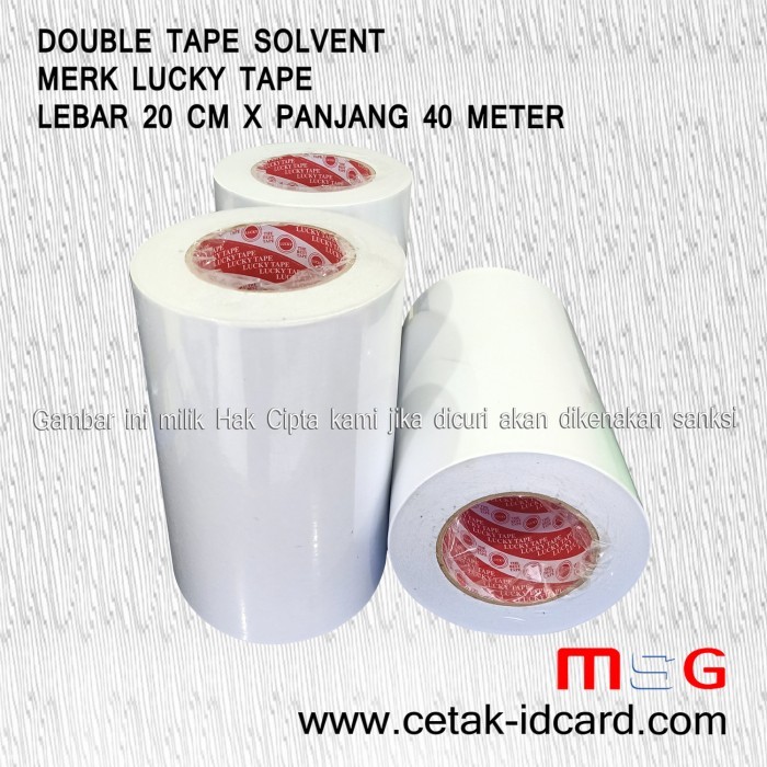 

DOUBLE TAPE SOLVENT JUMBO ROL (20 CM) X 40 METER