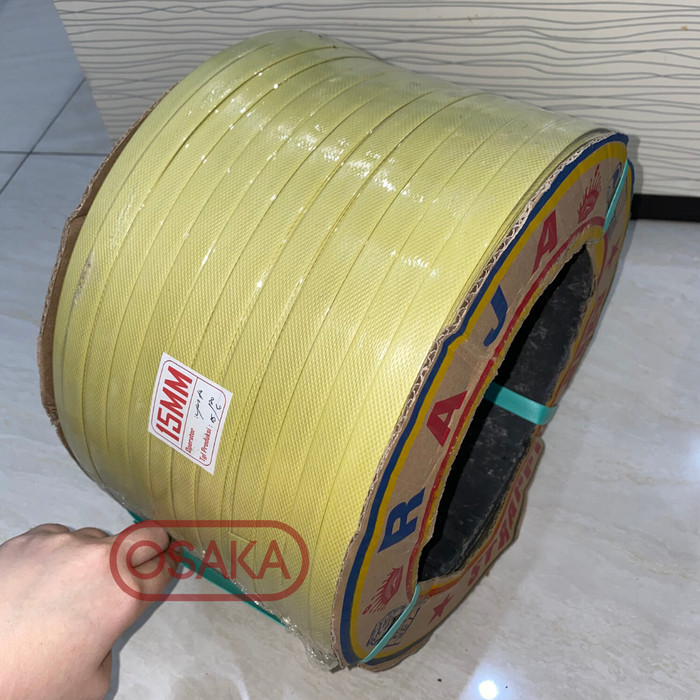 

PLASTIC STRAPPING BAND PACKING TALI KLAM RAJA KUNING 15MM 7KG