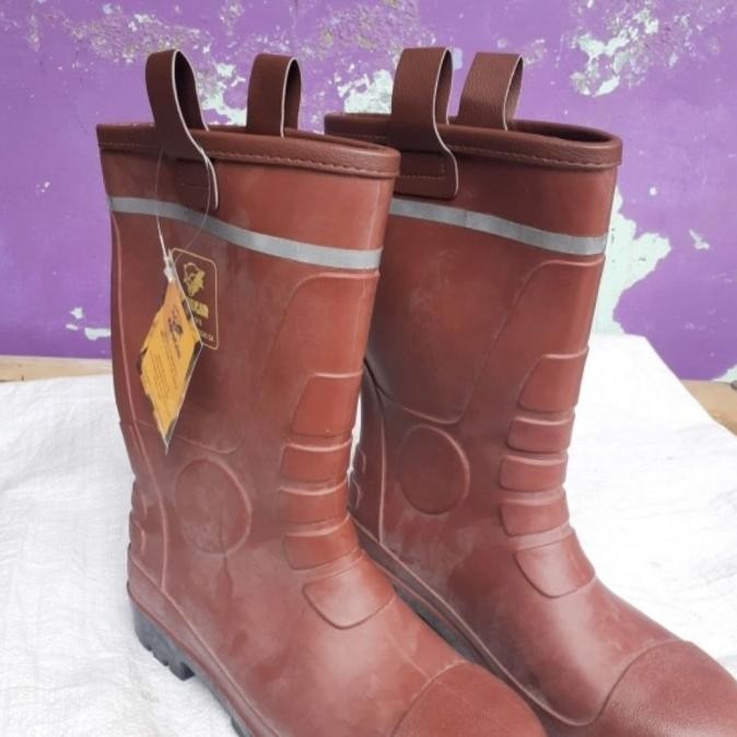 Sepatu Safety Boots Cougar Brown / Sepatu Boot Safety Coklat COUGAR Terlaris