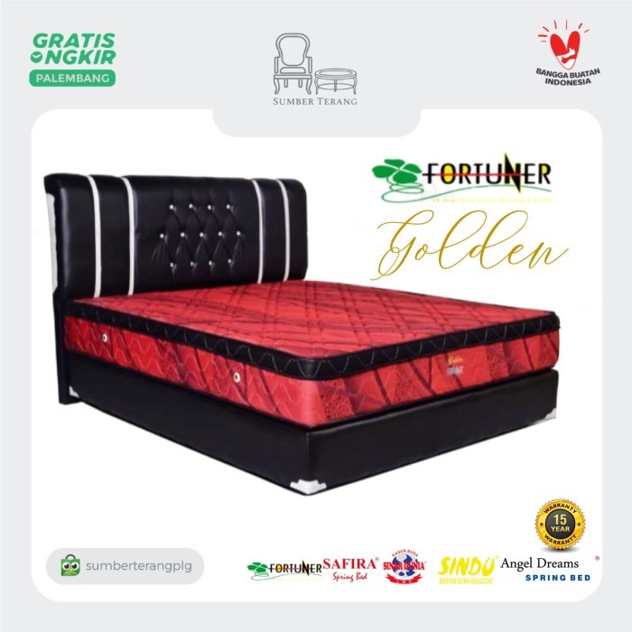 TERBARU KASUR MATRAS SPRINGBED FORTUNER GOLDEN RED MATRAS FORTUNER MURAH KODE 1227