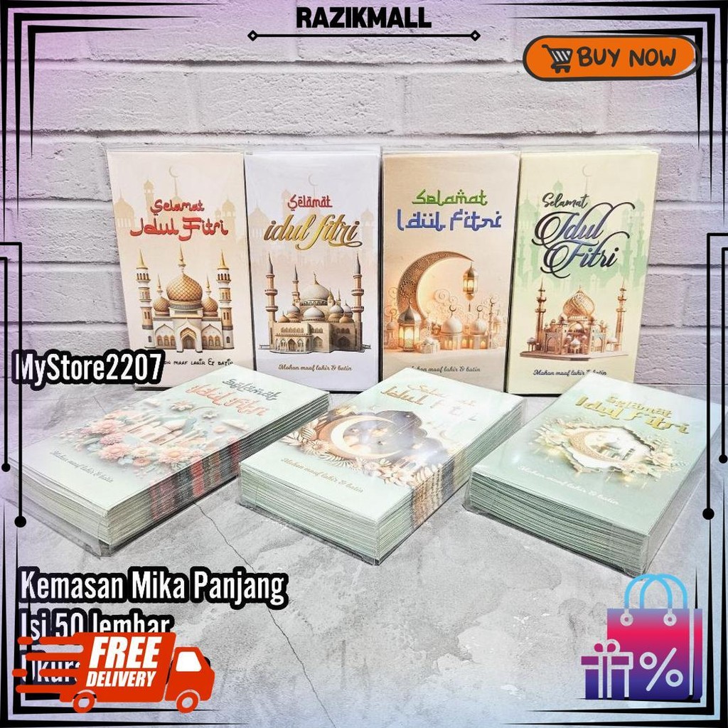 

(Mika Panjang Isi 50) Grosir Amplop Hari Raya Lebaran Idul Fitri Ramadhan Motif Kartun Dan Islami D Ramadhan Sale