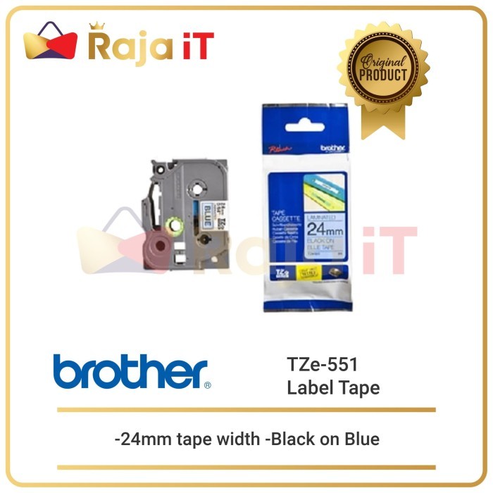 

Sale Brother Label Tape Tze 551 24Mm Black On Blue