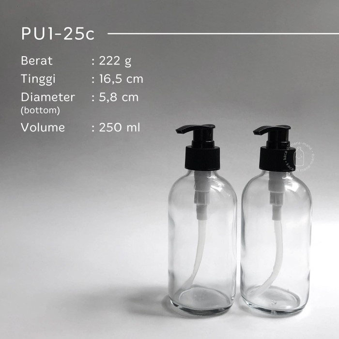 Hot Sale Botol Kaca Pump 250 500Ml - Botol Kaca Pompa Shj23