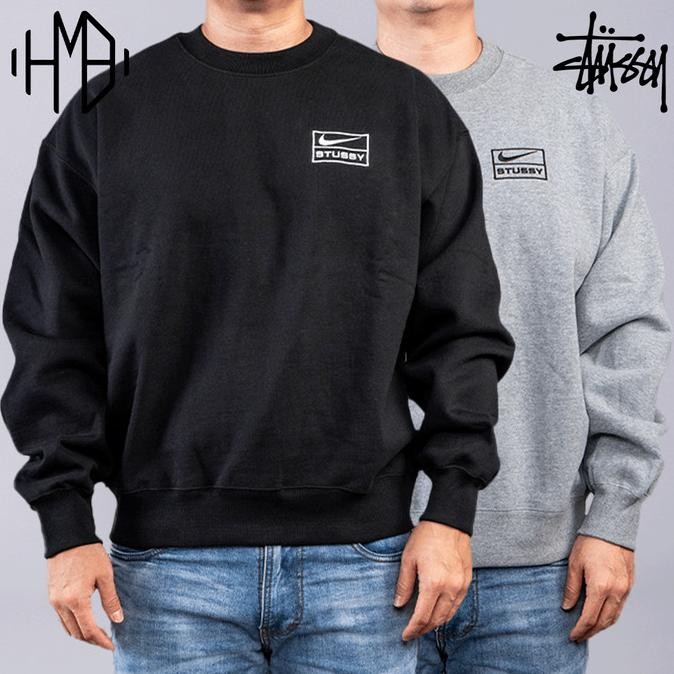 Sale Nike X Stussy Wash Fleece Crewneck 100% Authentic