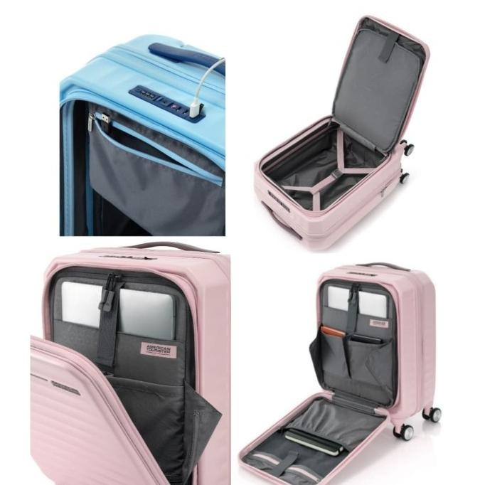 Promo Koper American Tourister Frontec 20Inch Cabin Pink