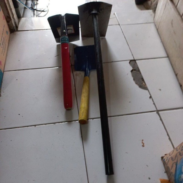 TERLARIS PAKET 3 CANGKUL GG PIPA PANJNG 60CM. CANGKUL GG MERAH DAN SEKOP MINI MURAH