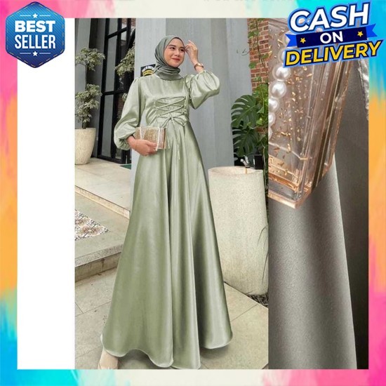 Premium Import Gamis Cewek Model Mewah Dres Syari Kondangan Dress Jumbo Muslimah Gamis Terbaru 2025 