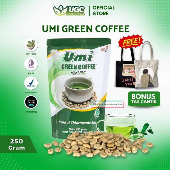 

terbaru !!! umi green coffee kopi hijau ugc 250 gram ready