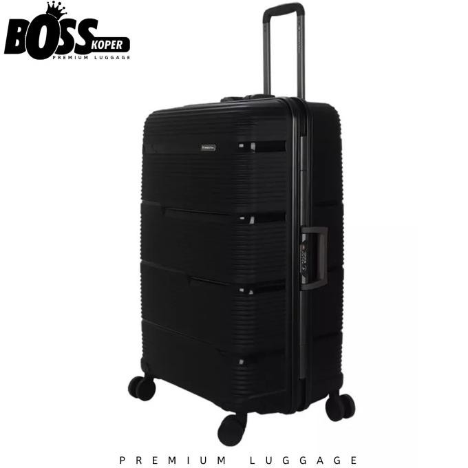 Murah Koper 28 Inch Large Kuat Travel Time Hardcase Tanpa Resleting + Tsa