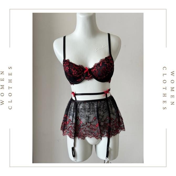 

6881 Lingerie Sexy Set Premium Quality Transparan Original