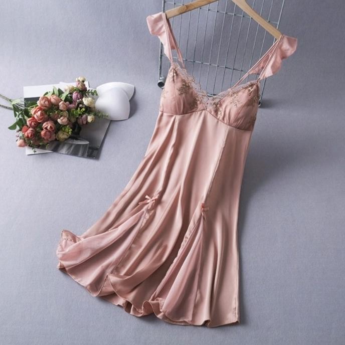

Baju Wanita Sexy Satin Dress Lingerie Original