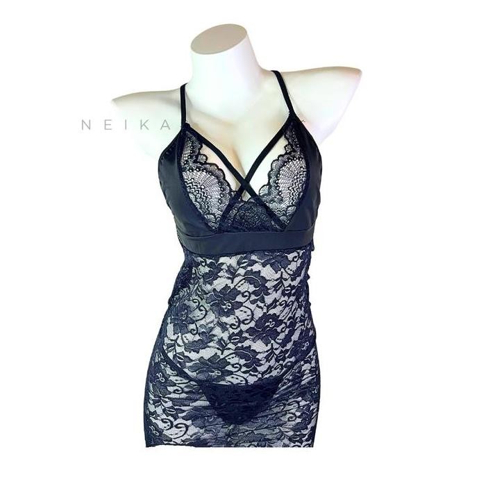

Marta Lingerie Dress ( Ld 60-80Cm ) Transparan Bodycon Sleepwear Wanita Original