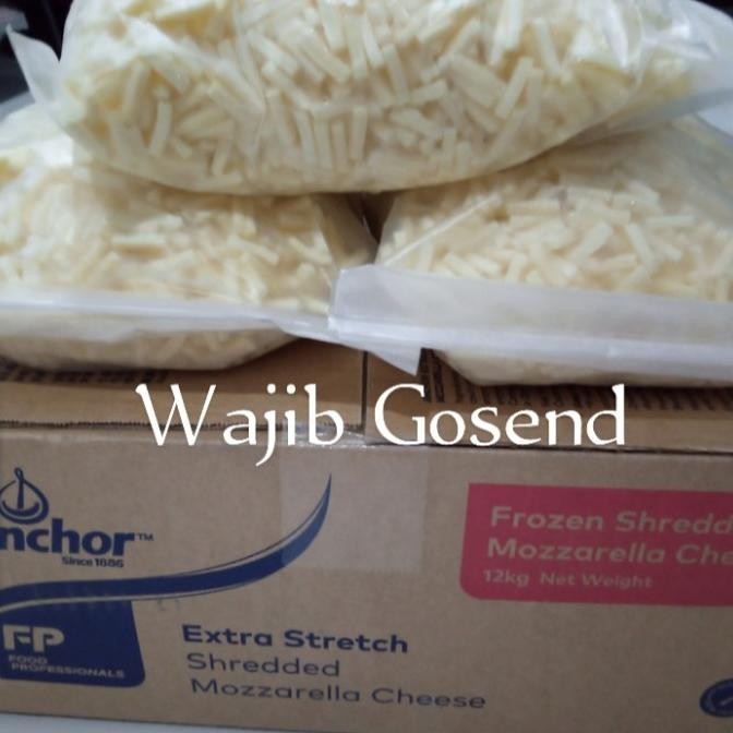 

SIAP KIRIM KEJU MOZARELLA REPACK /ANCHOR MOZARELLA SHREDDED 1KG/MOZARELLA PARUT