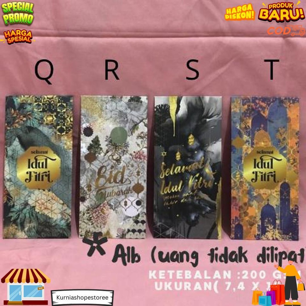 

(5 Pcs) Amplop Lebaran Panjang Premium Bahan Tebal 2025 D Cod