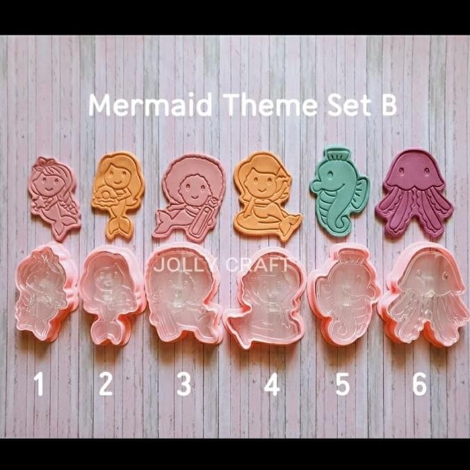 

SIAP KIRIM COOKIE CUTTER MERMAID THEME SET B 1-6 SIZE 6 CM (DIJUAL SATUAN)
