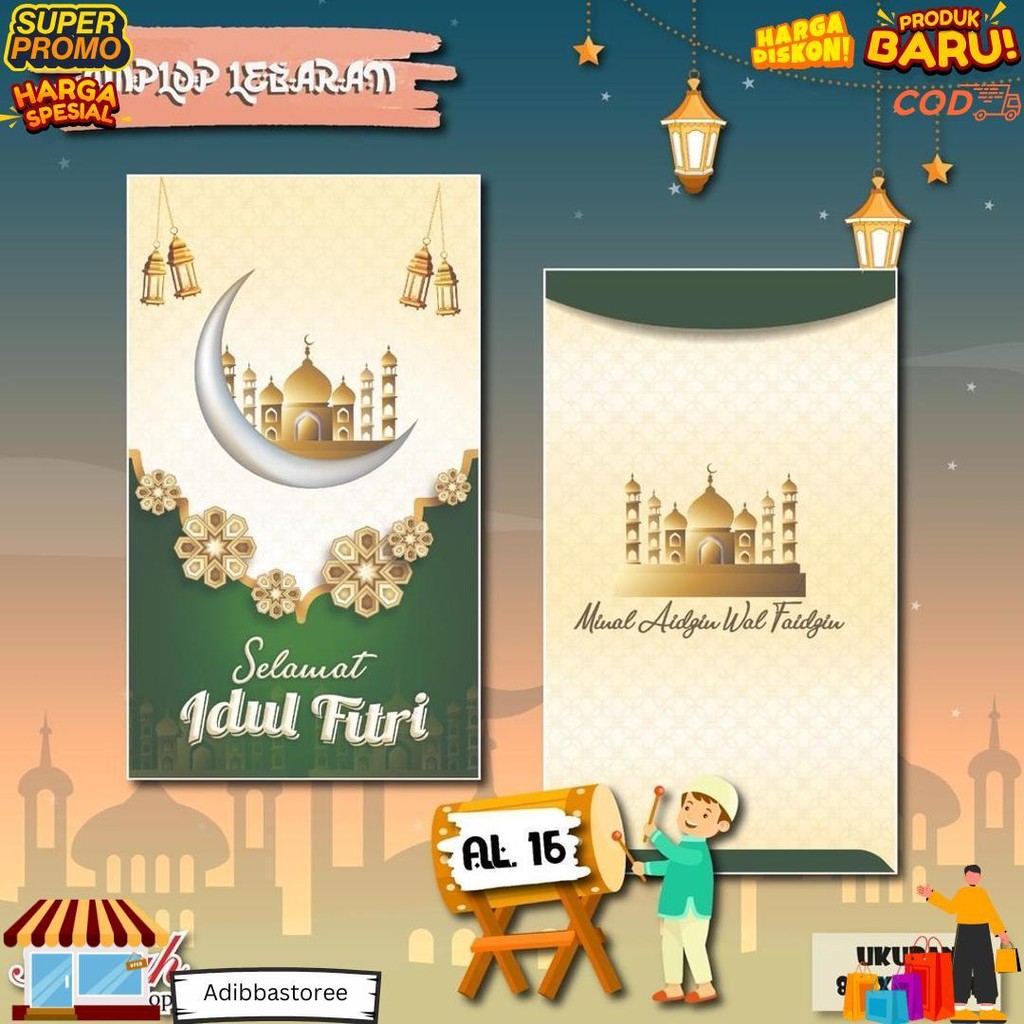 

Amplop Lebaran Falah Kode Al 16 Isi 50 Pcs / Muat Selembaran Uang Tanpa Dilipat / Amplop Cantik / Amplop Lucu / Amplop Lebaran Bisa Ecer D Promo 3.3