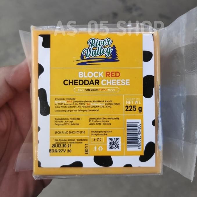 

SIAP KIRIM RIVER VALLEY BLOCK RED CHEEDAR CHEESE KEJU CHEDDAR MERAH 225GR