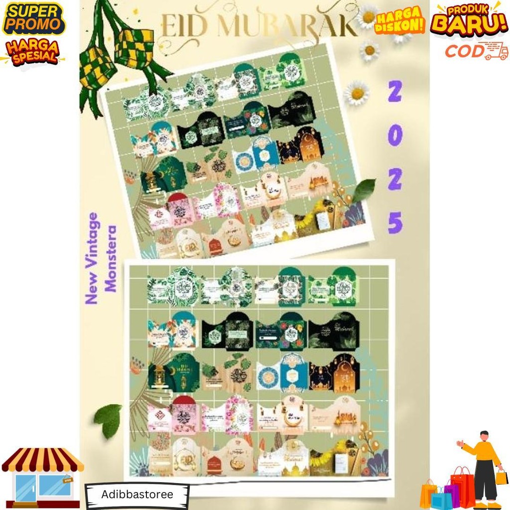 

10 Pcs Amplop Lebaran Estetik 2025 Medium Size / Siap Pakai D Ramadhan Sale