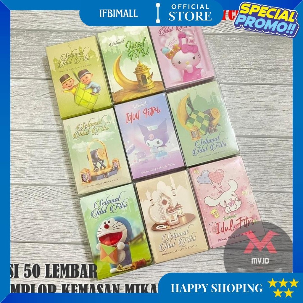 

Mv.Idofficial Ready ! Amplop Lebaran Hari Raya Idul Fitri Isi 50 Pcs / Angpao Eid Mubarak Gift Thr Multifungsi Murah D Cod