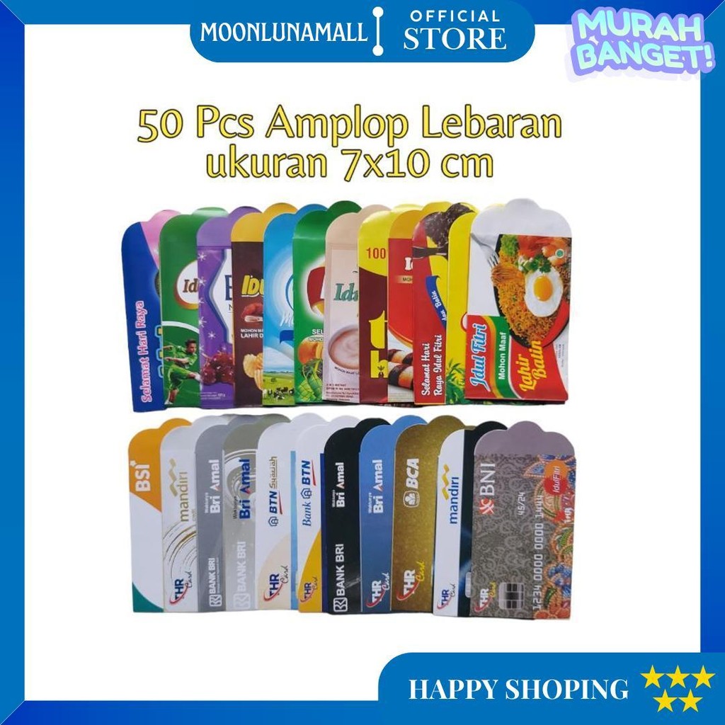 

Amplop Lebaran 50 Lembar Angpau Idul Fitri Ukuran 7X11 Cm D Termurah