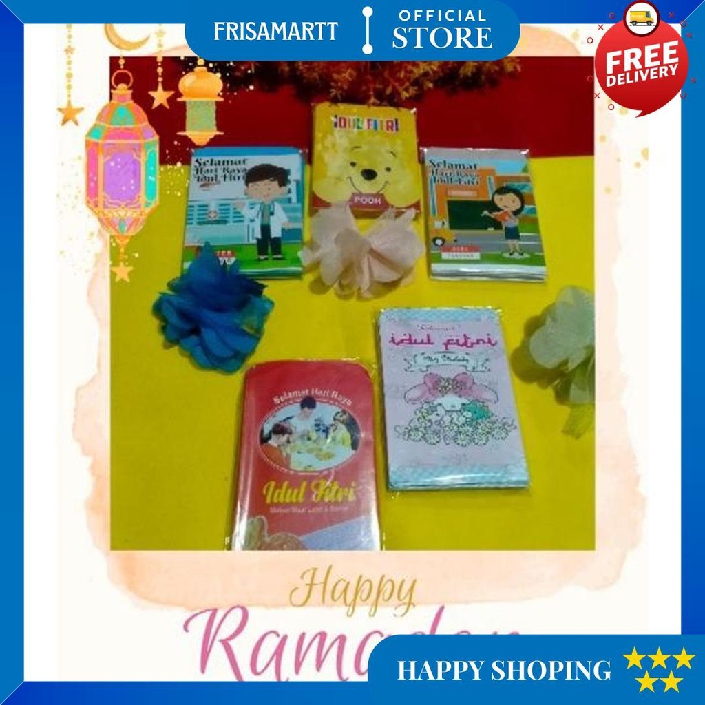 

50 Pcs / 5 Pack Amplop Mini Lebaran Random D Promo 3.3