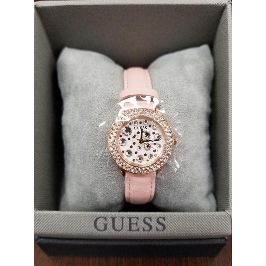 Sale Guess Gw0029L3 Original Gem Jam Tangan Wanita Analog Rose Pink Leather