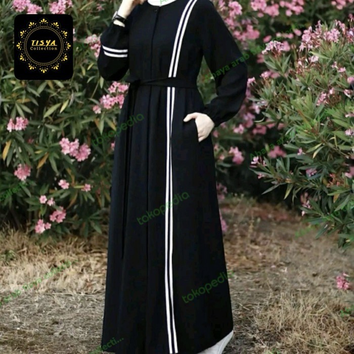 Abaya remaja gamis hitam polos simple