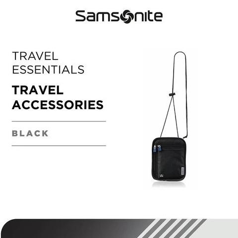 HARGA DISC - Samsonite TRAVEL ESSENTIALS Rfid Neck Pouch - Black
