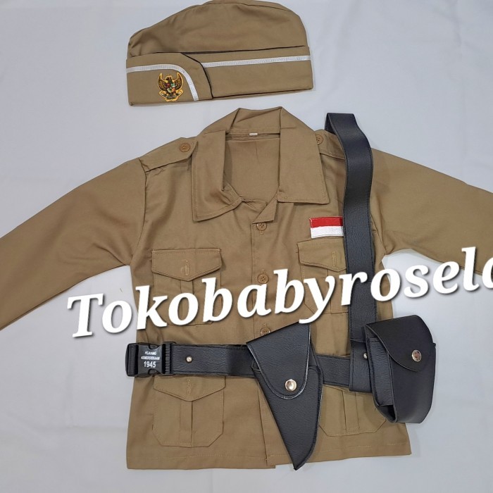 Baju Karnaval Pejuang / Pahlawan anak laki laki/Kostum Bung Tomo