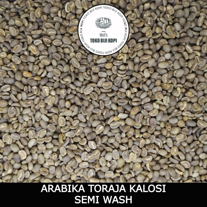 

Green Bean Kopi Mentah Arabika Toraja Kalosi Semi Wash Grade 1 - 1Kg