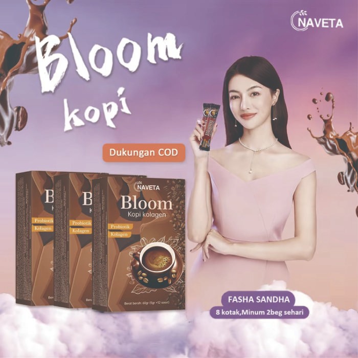 

terbaru !!! bloom collagen coffee 60g kopi collagen - 1 box isi 12 saset ready