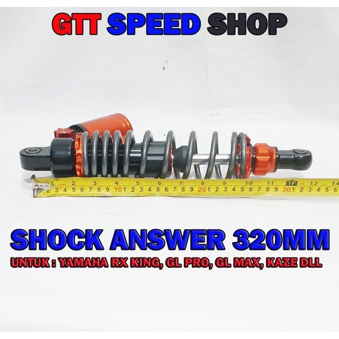 SHOCK ANSWER RX KING TABUNG MIRING UKURAN 320MM GREY Terlaris