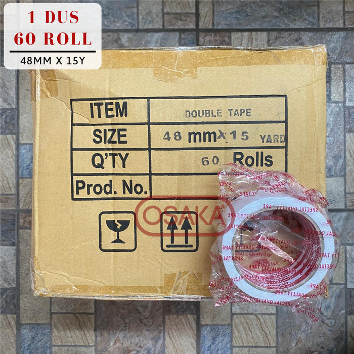 

[1 DUS ISI 60PCS] DOUBLE TAPE HAWAII 48MM / 2 INCH X 15 YARD