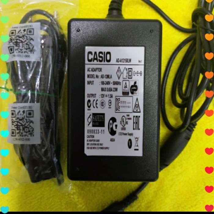 Ac Adaptor Keyboard Casio CTK 6200 CTK 6000 CTK 7000 CTK 7300 CTK 6250