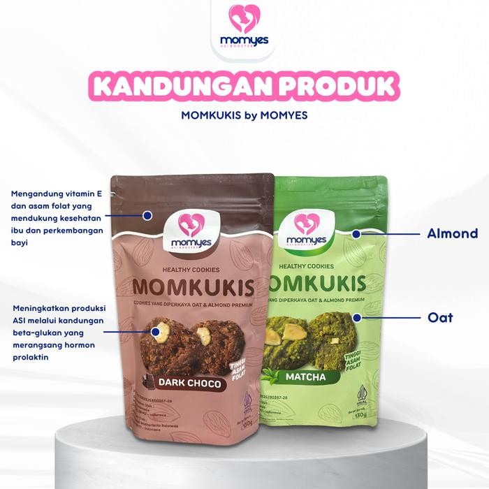 

Ready Stock Momkukis Momyes - Rasa Dark Choco (3 Pcs) - Cemilan Ibu Hamil Dan Menyusui Busui Bumil