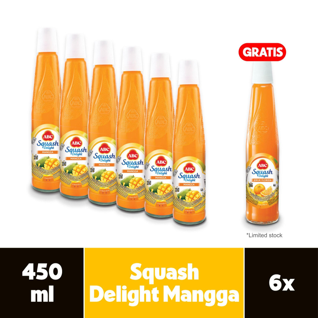

ABC Sirup Squash Delight Mangga 450 ml - Multi Pack 6 pcs