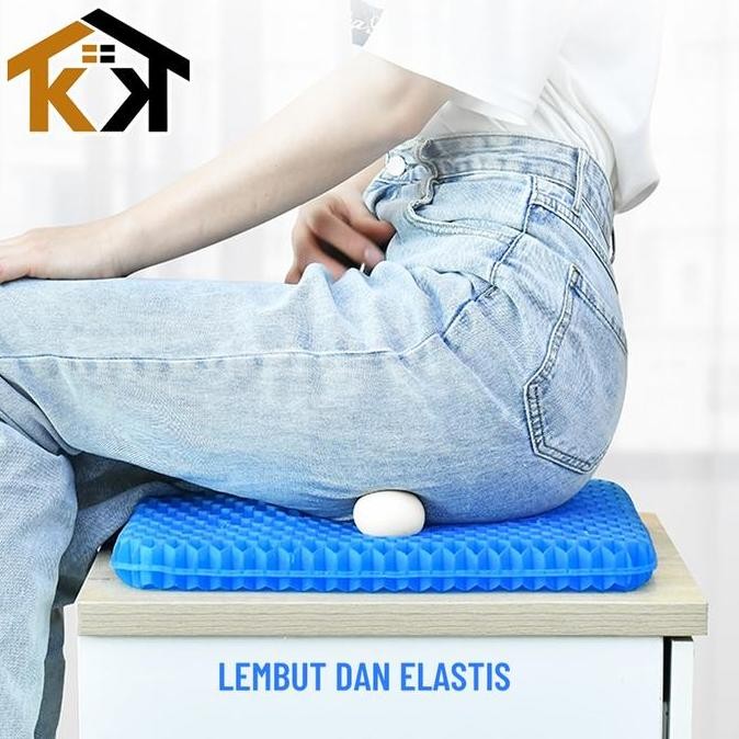 Produk Baru (KK) Alas Duduk Silikon Bahan Gel Adem Lembut Motif Sarang Lebah Untuk Kursi