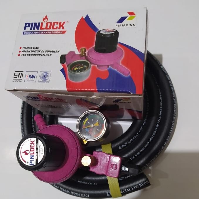 regulator gas kopana pertamina pinlock p 888 m selang lpg 500 psi dn stok terbatas