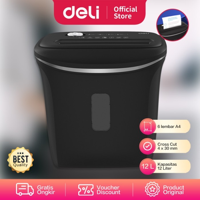 

HOT SALE! Deli Paper Shredder / Penghancur Kertas Otomatis Kapasitas 6Lbr E9945