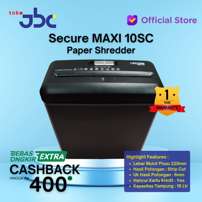 

TERLARIS! Secure Maxi 10SC Paper Shredder Mesin Penghancur Kertas 10SC