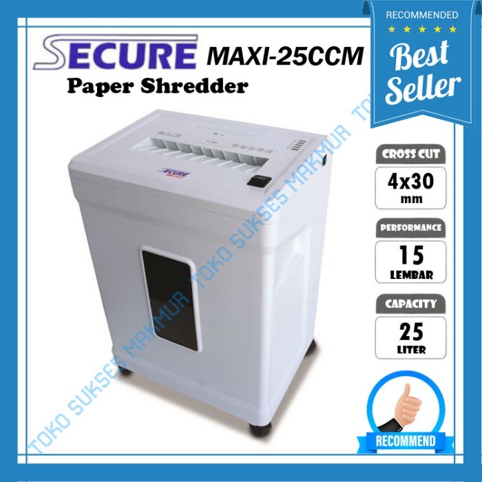 

PROMO! SECURE Maxi 25 CCM - Mesin Penghancur Kertas/Paper Shredder 25CCM
