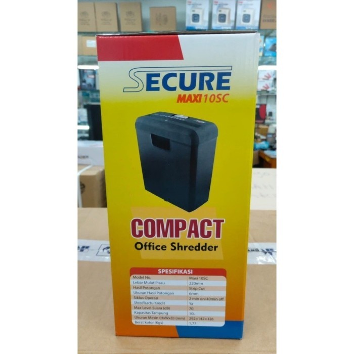 

Mesin Penghancur Kertas Secure Maxi 10SC / EZSC-10SC Paper Shredder