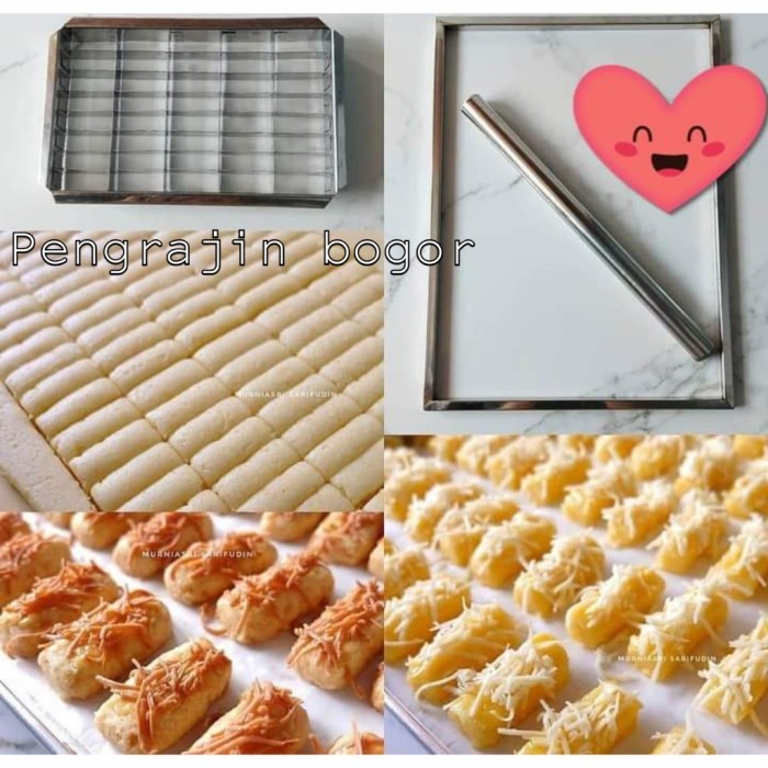 

Paket Bingkai Pengrata Adonan Kue Dan Cetakan Kastengel Otomatis Motif