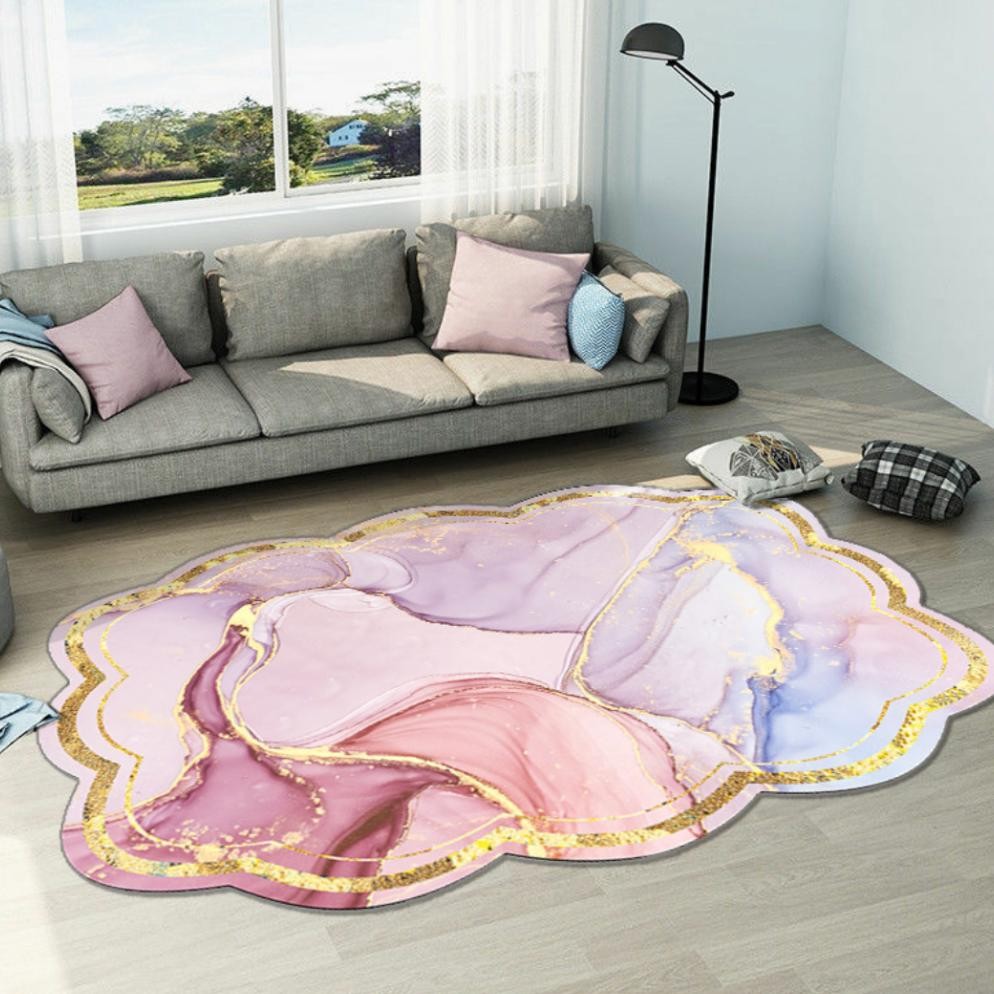 KARPET MODEL GRANIT MARBLE 140x200  DAN 120X160 IMPORT GLOSSY BLUDRU  KARPET IMPORT POLYESTER VELVET