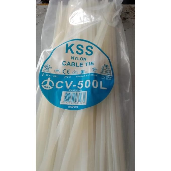 

TERBARU - Kabel Ties CV 500 KSS 8 mm Gemuk isi 100 pcs ( Cable Tie / Ties )